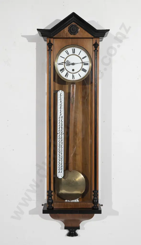 C19th Vienna Regulator Wall Clock Image 1++