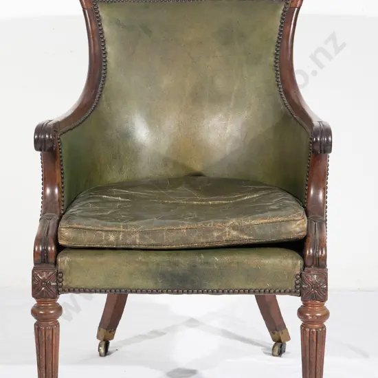 Regency Mahogany Library Chair