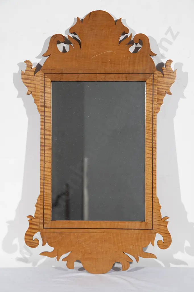 Geo III Style Satinwood Wall Mirror Image 1++