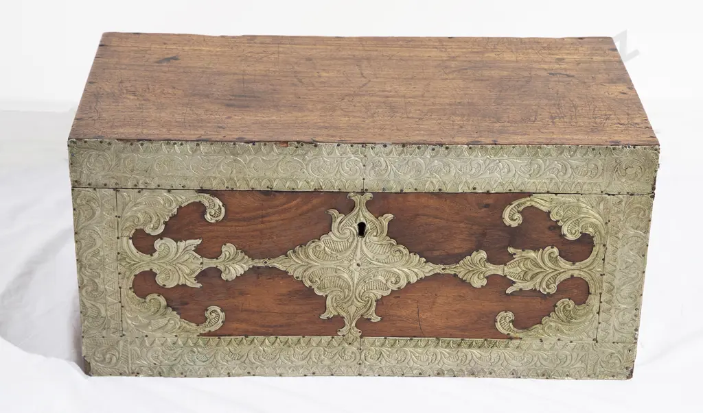C19th Mahogany Trunk Image 1++