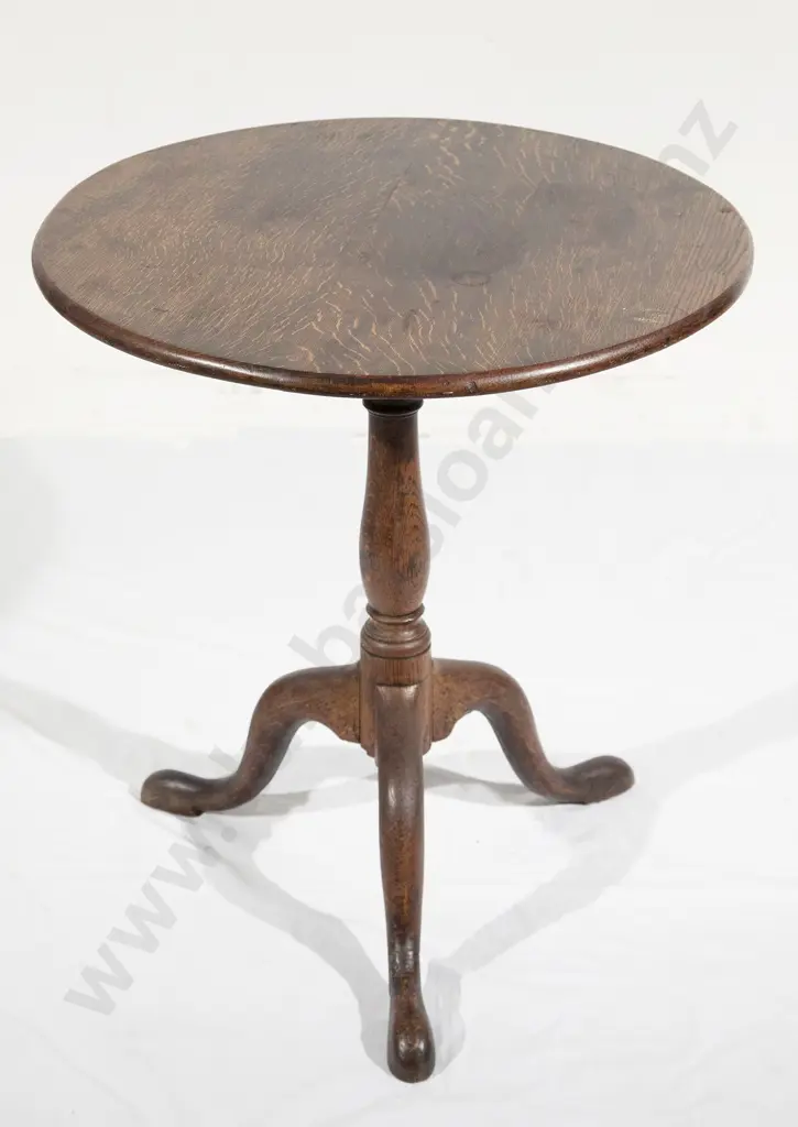 Geo III Oak Circular Snap Top Wine Table Image 1++