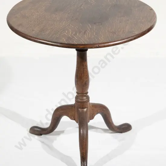 Geo III Oak Circular Snap Top Wine Table