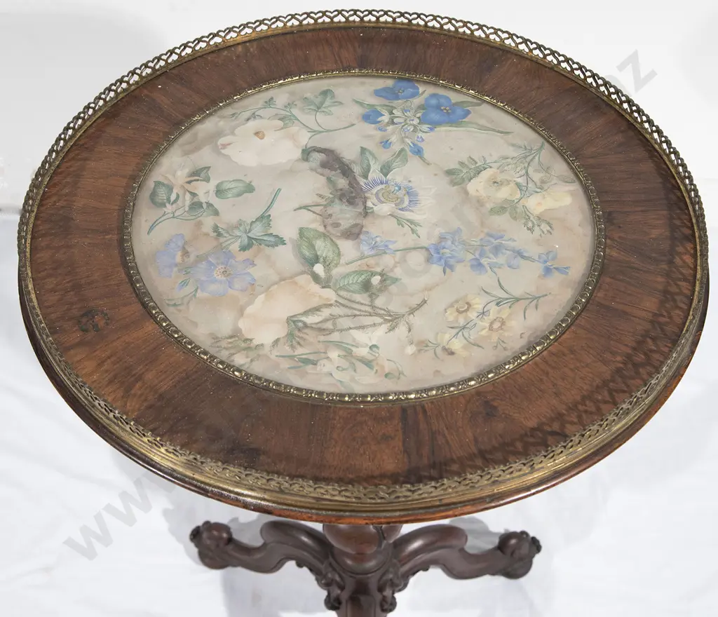 C19th French Rosewood Circular Occasional Table Image 1++