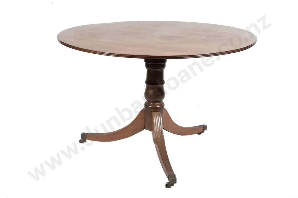 Regency Style Mahogany Circular Breakfast Table Image 1++
