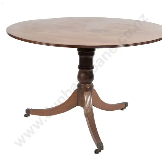Regency Style Mahogany Circular Breakfast Table