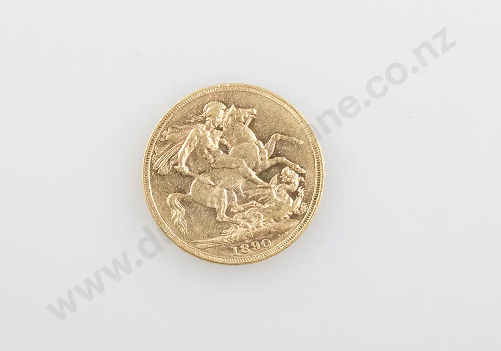 1890 Gold Sovereign Image 1++