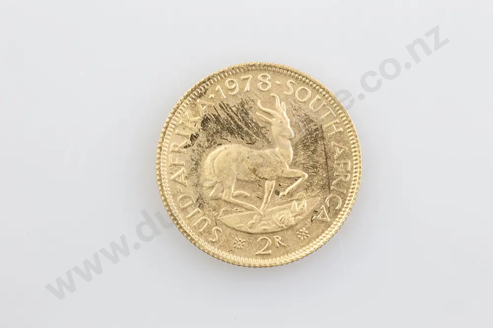 1978 South African 2 Rand Gold Coin Image 1++