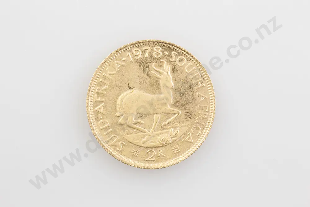 1978 South African 2 Rand Gold Coin Image 1++
