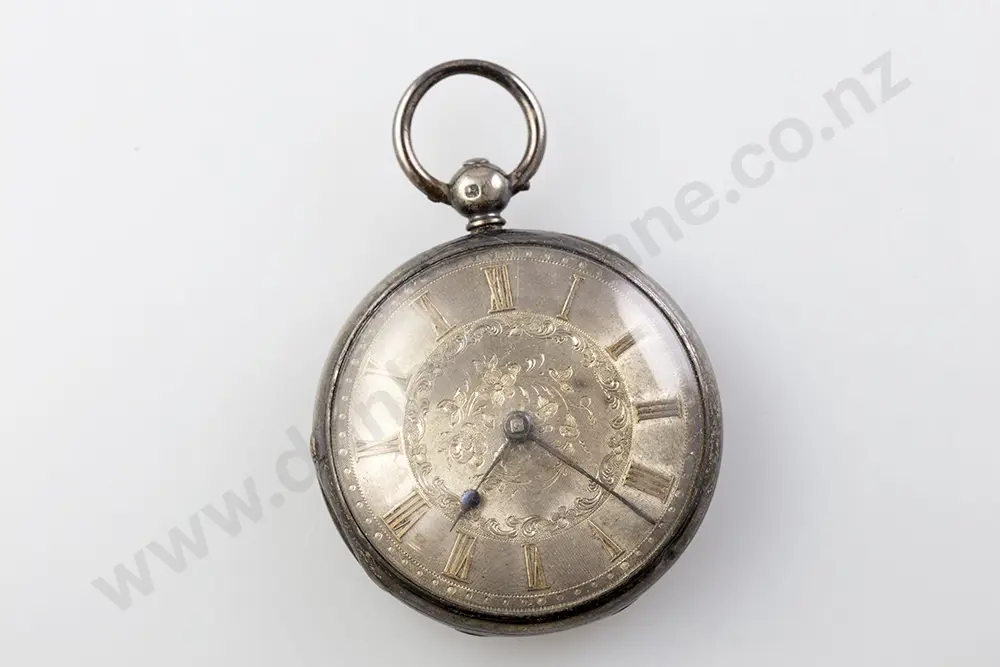 S/S Open Face Key Wind Pocket Watch Image 1++