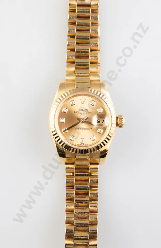 Rolex Ladies All 18ct Gold Wrist Watch Image 1++