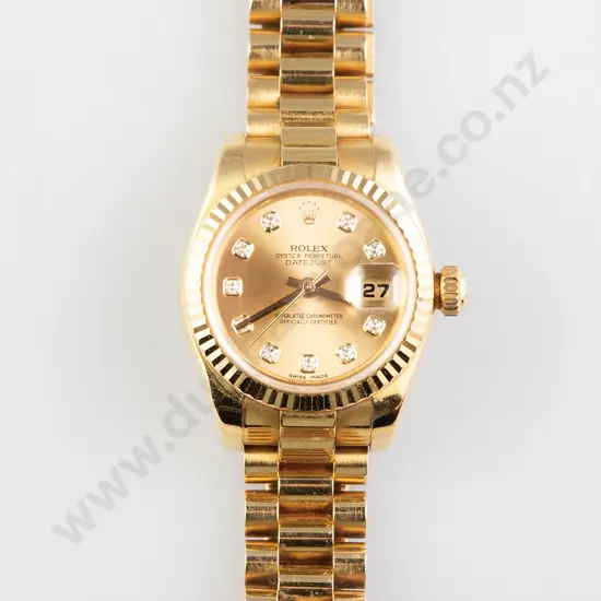 Rolex Ladies All 18ct Gold Wrist Watch