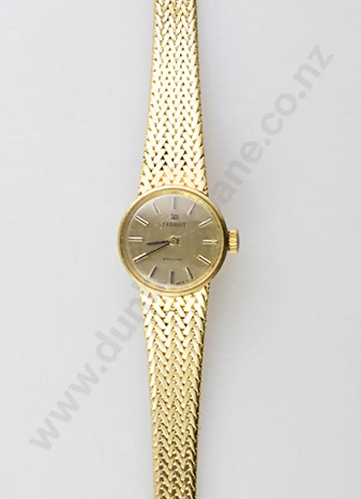 Tissot All 18ct Gold Ladies Dress Wrist Watch Image 1++