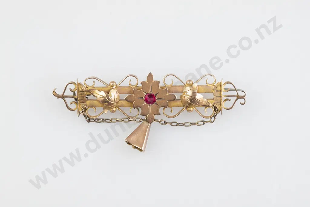 Colonial 9ct Fancy Double Bar Brooch Image 1++