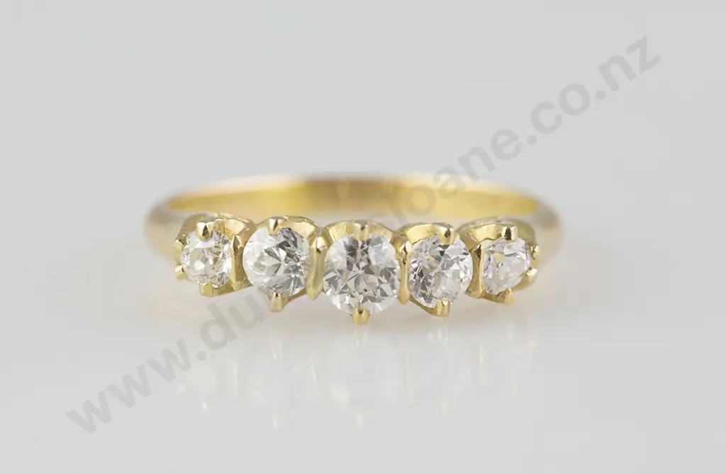 18ct Five Stone Diamond Bridge Ring Image 1++
