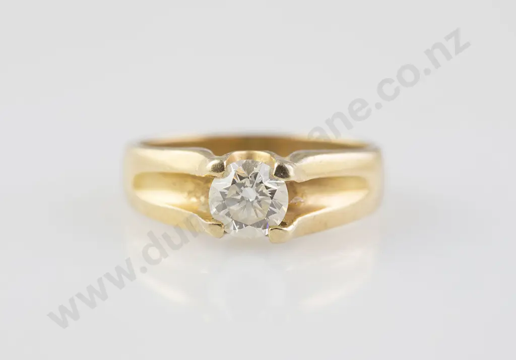 14ct Solitaire Diamond Ring Image 1++