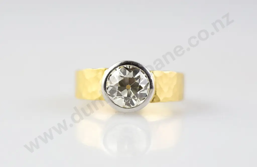 22ct & Platinum Solitaire Diamond Ring Image 1++