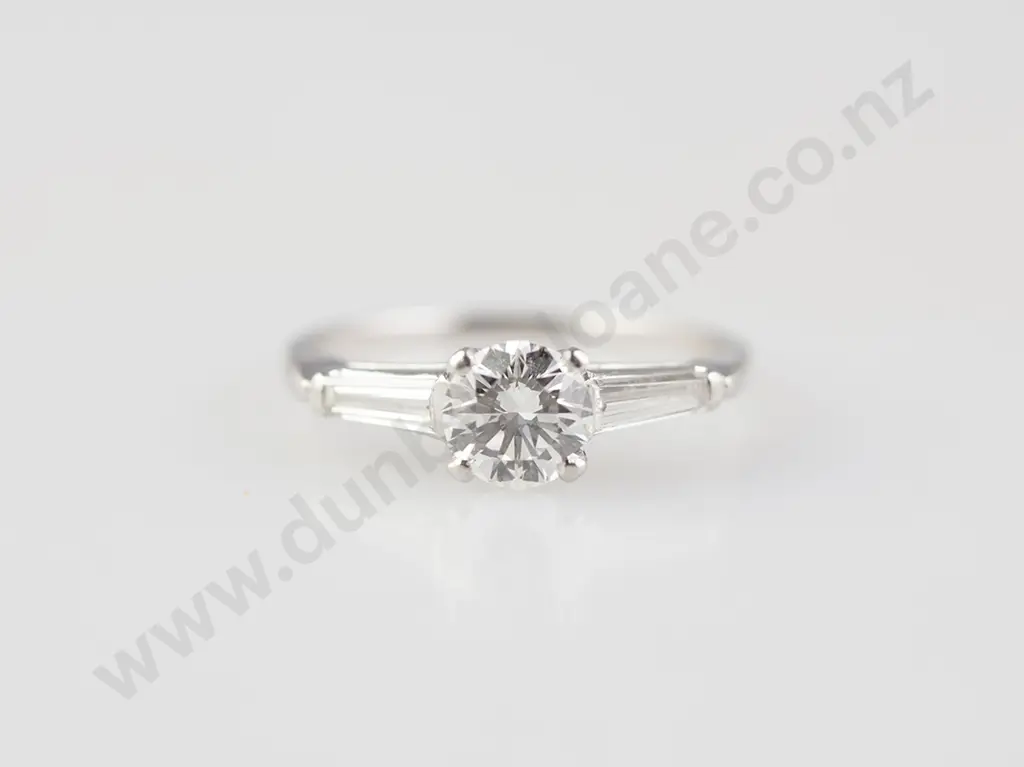 All Platinum Solitaire Diamond Ring Image 1++