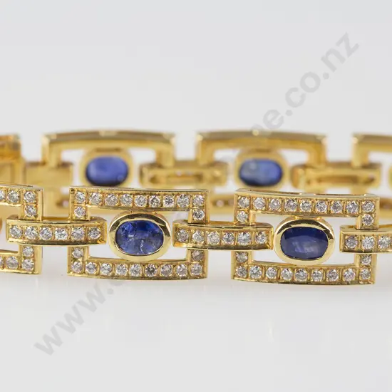 18ct 131stone Sapphire & Diamond Bracelet