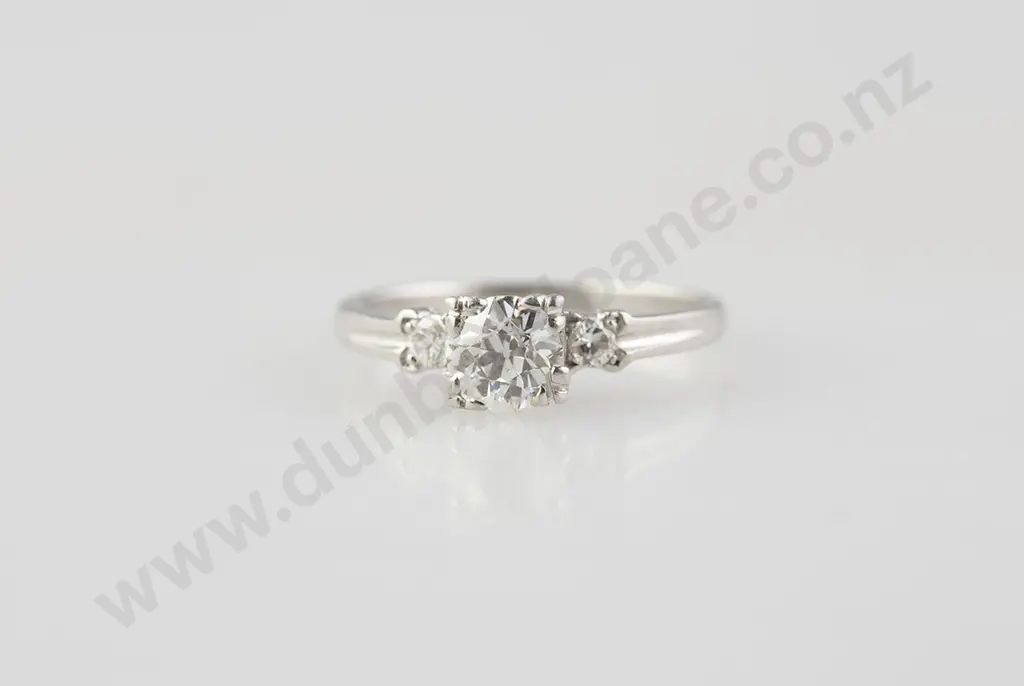 All Platinum Solitaire Diamond Ring Image 1++