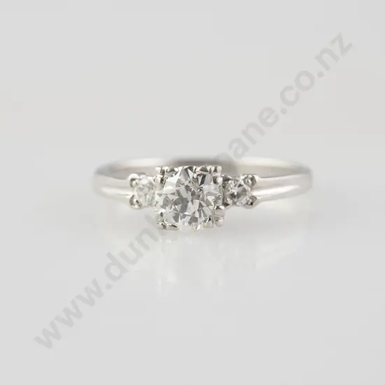 All Platinum Solitaire Diamond Ring