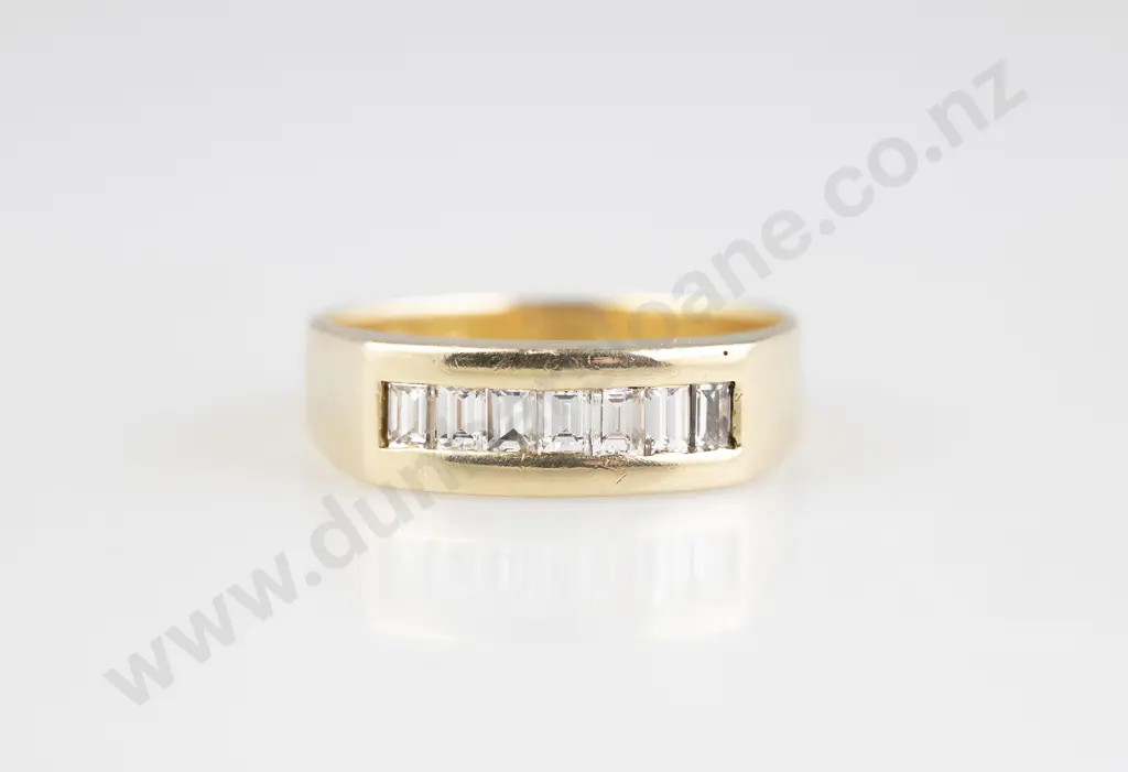 14ct Seven Stone Diamond Band Ring Image 1++