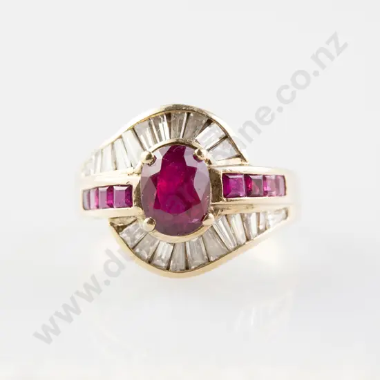 18ct 31stone Ruby & Diamond Cluster Ring