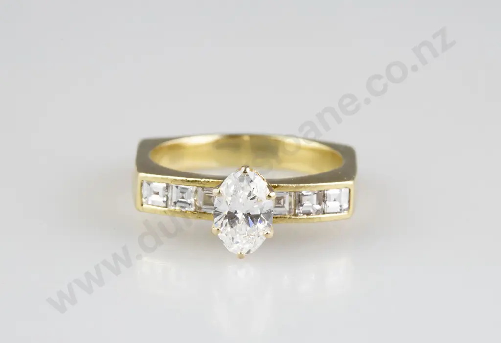 18ct Solitaire Diamond Ring Image 1++