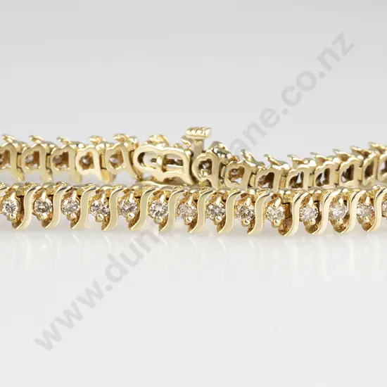 14ct 48stone Diamond Tennis Bracelet
