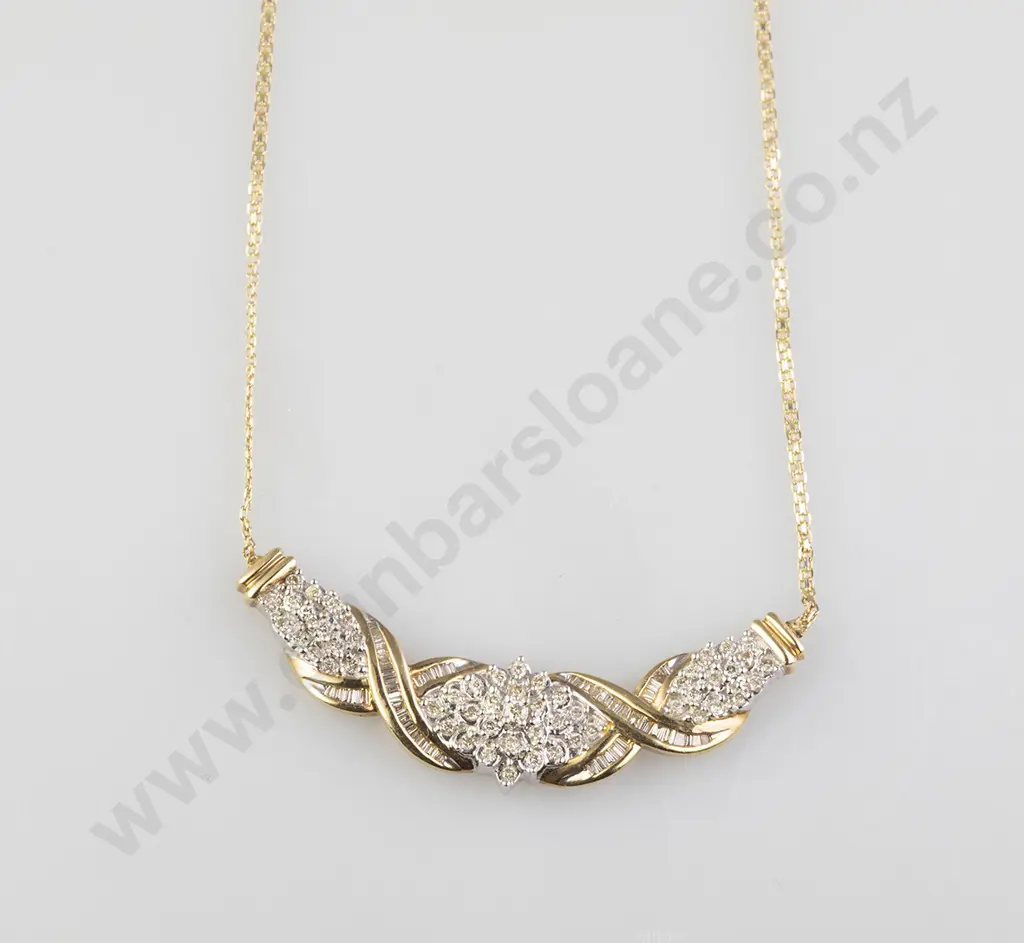 10ct 105stone Diamond Necklet Image 1++