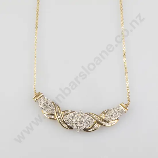 10ct 105stone Diamond Necklet