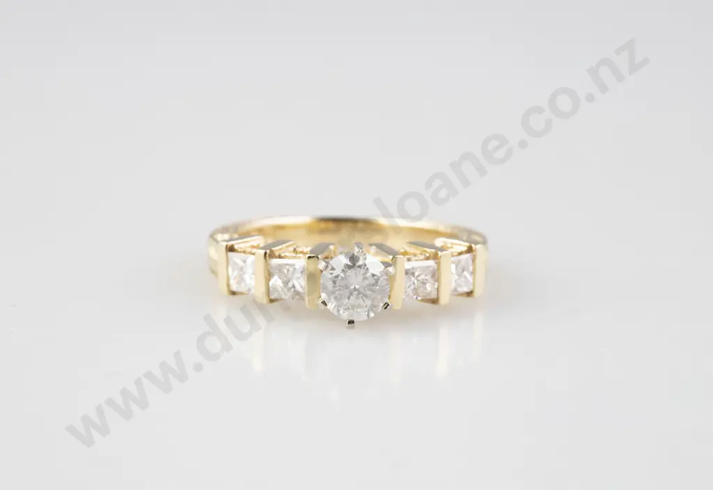14ct Solitaire Diamond Ring Image 1++