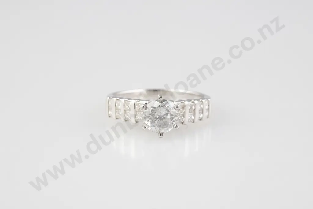 All Platinum Solitaire Diamond Ring Image 1++
