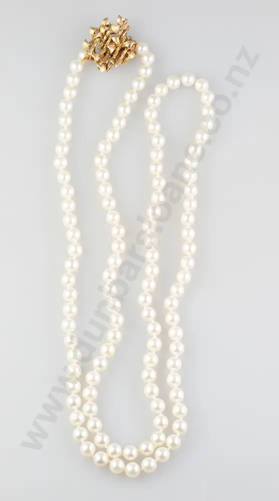 Single Strand Cultured Pearl Necklace Image 1++