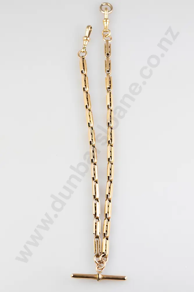 9ct Rail Link Albert Chain Image 1++