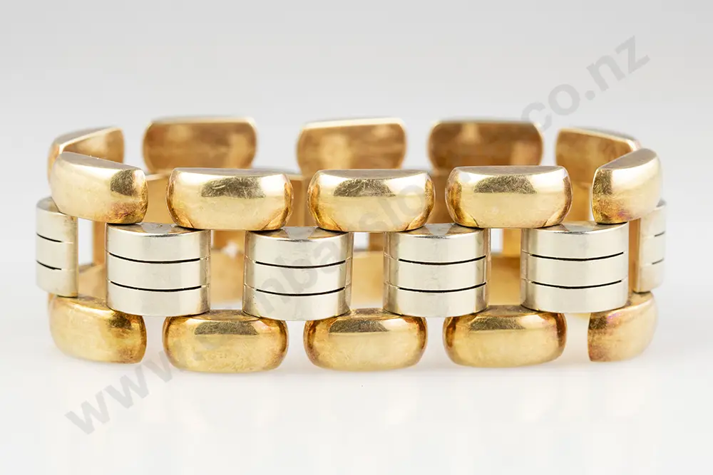14ct Yellow & White Gold Fancy Bracelet Image 1++
