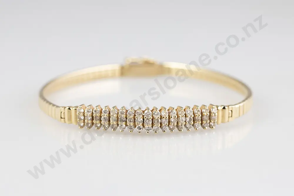 14ct 51stone Diamond Bracelet Image 1++
