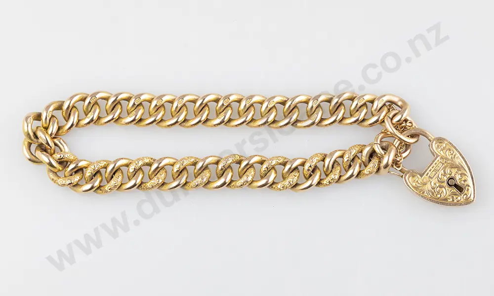 Victorian 15ct Curb Link Bracelet Image 1++