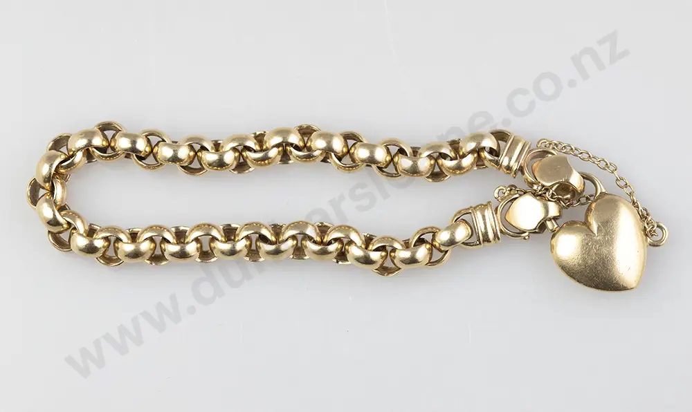 Modern 9ct Heavy Trace Link Bracelet Image 1++