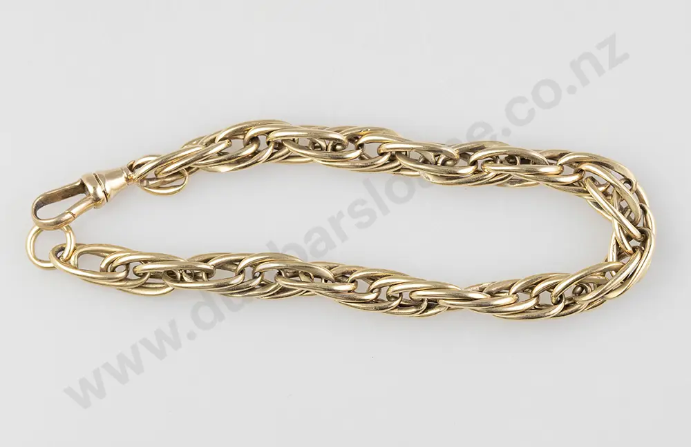 9ct Multi-Trace Curb Link Bracelet Image 1++