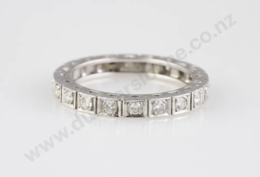 Platinum & 18ct White 20stone Diamond Eternity Band Image 1++