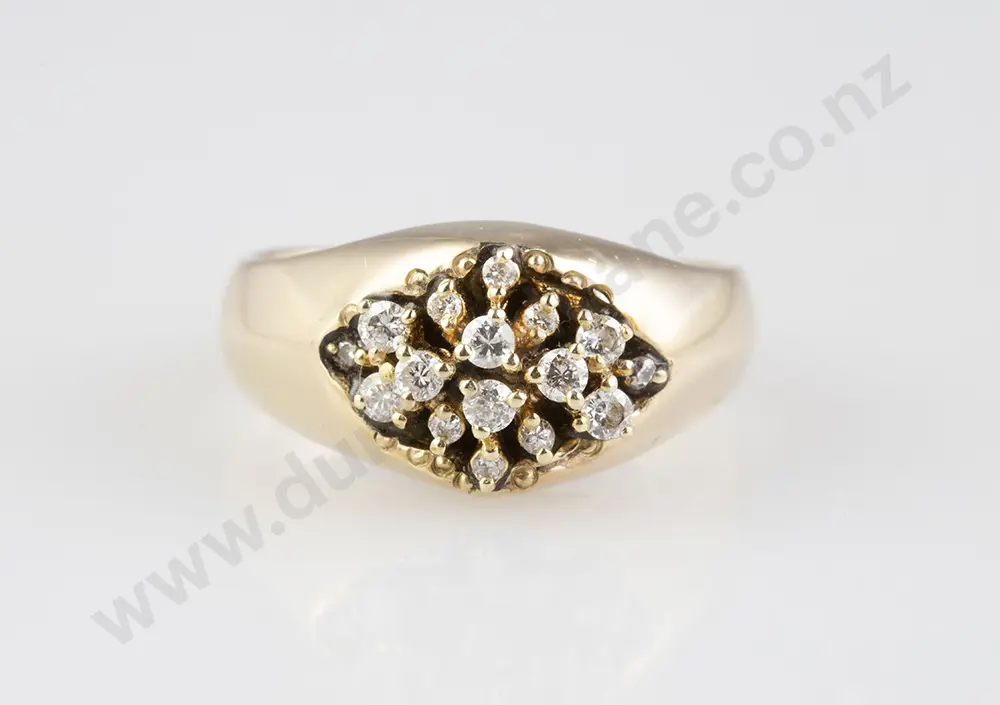 9ct 16stone Diamond Cluster Ring Image 1++