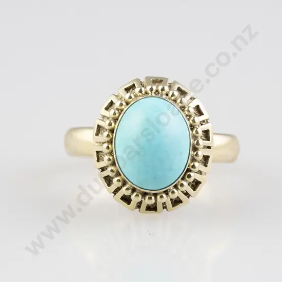 14ct Single Turquoise Dress Ring
