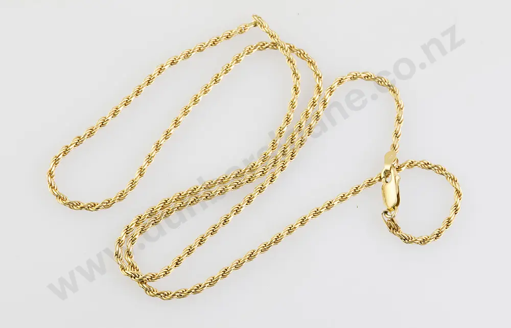 9ct Rope Twist Link Neck Chain Image 1++