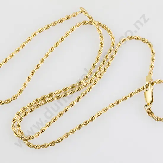 9ct Rope Twist Link Neck Chain