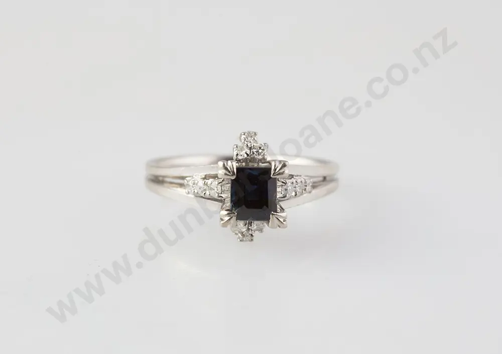 14ct Single Sapphire Dress Ring Image 1++