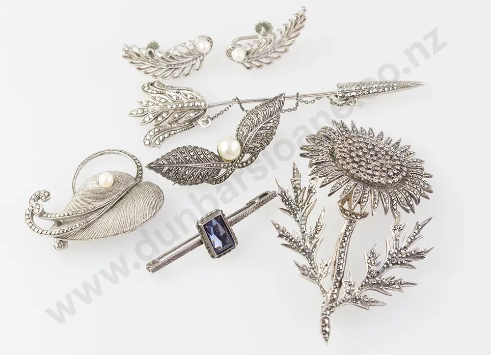 Vintage German S/S & Marcasite Jewellery Image 1++