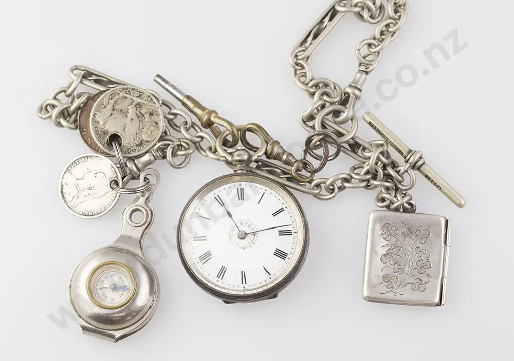 .800 Open Face Key Small Pocket Watch Image 1++