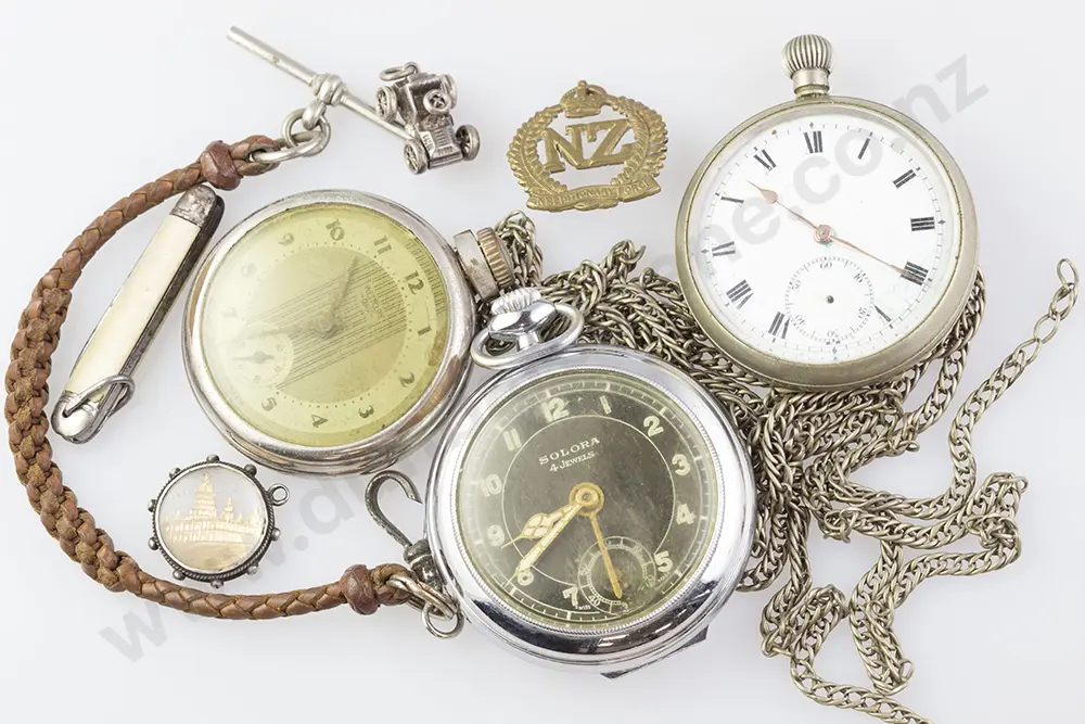 Three Various Plated Pocket Watches Image 1++