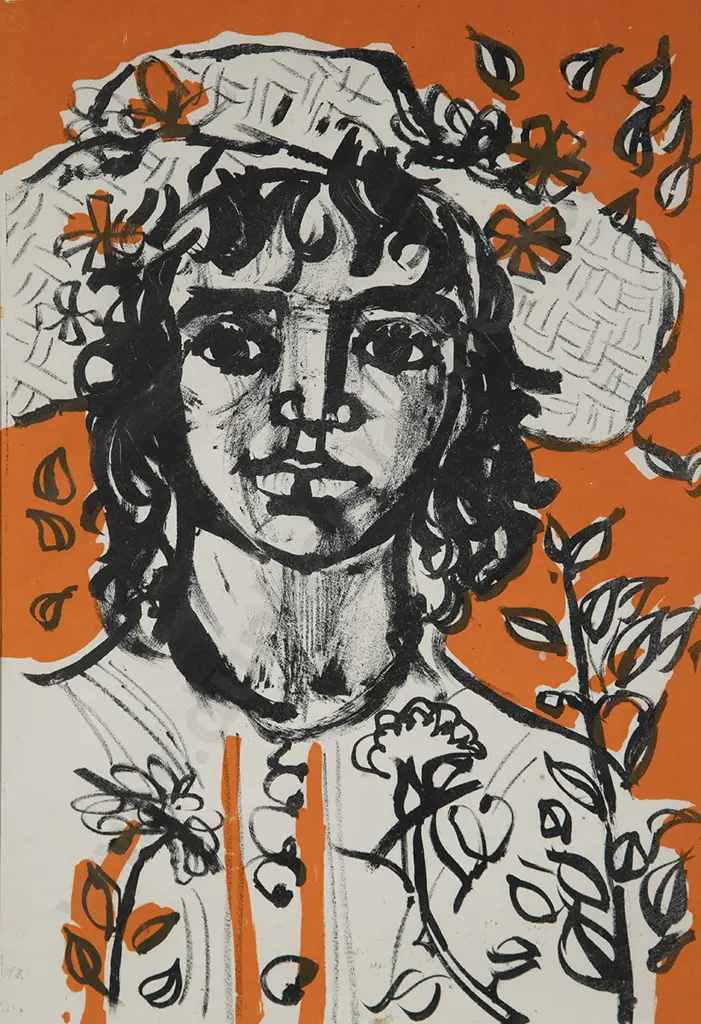 Peter Campbell - Man & Falcon & Girl in a Straw Hat (2) Image 1++
