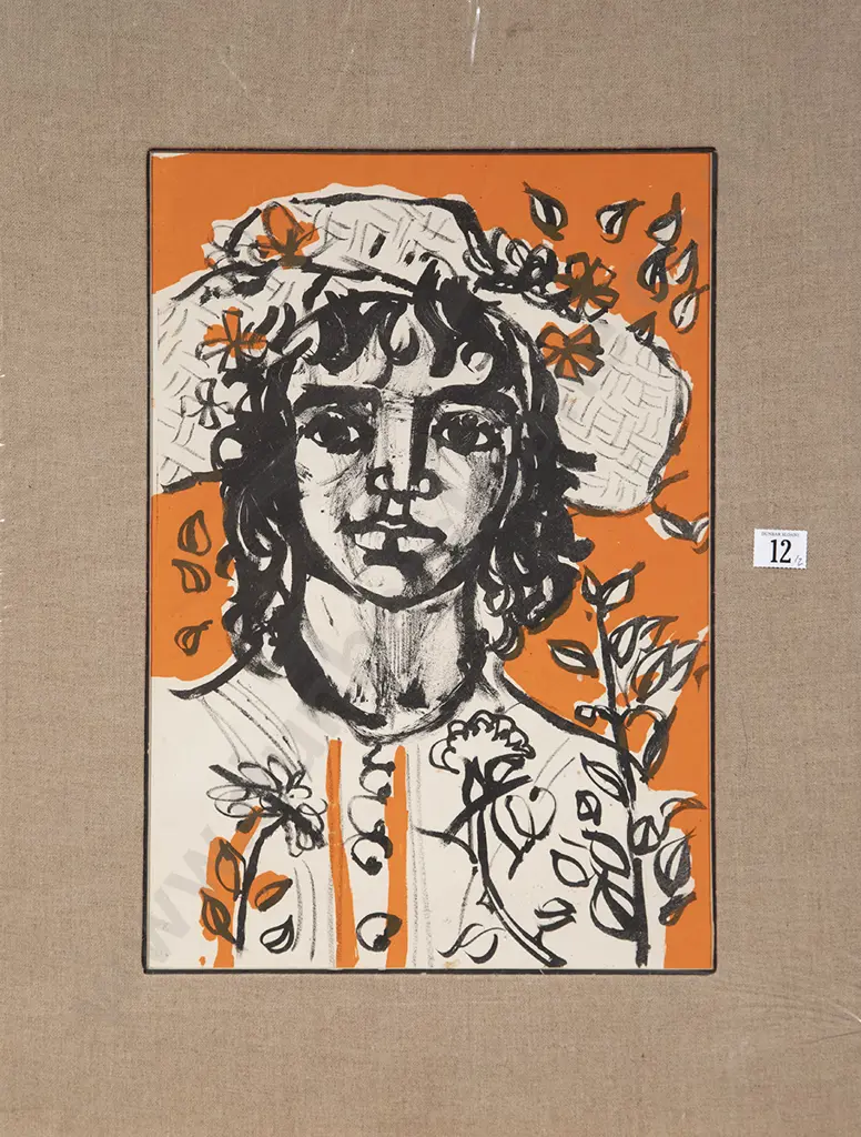 Peter Campbell - Man & Falcon & Girl in a Straw Hat (2) Image 1++